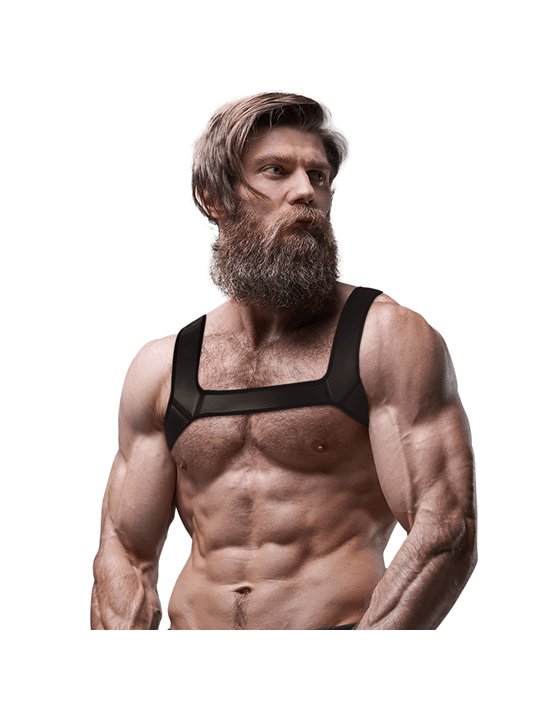 Fetish Submissive Attitude - Neoprene Chest Harness for Men Size L