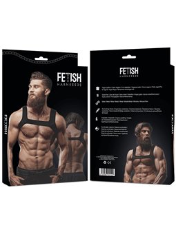 Fetish Submissive Attitude - Neoprene Chest Harness for Men Size L