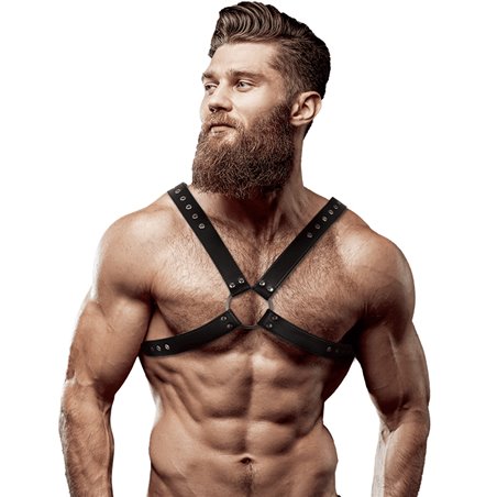 Fetish Submissive Attitude - Men'S Cross Chest Eco-Leather Harness