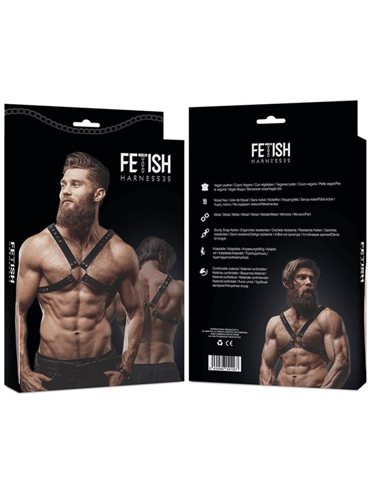 Fetish Submissive Attitude - Men'S Cross Chest Eco-Leather Harness