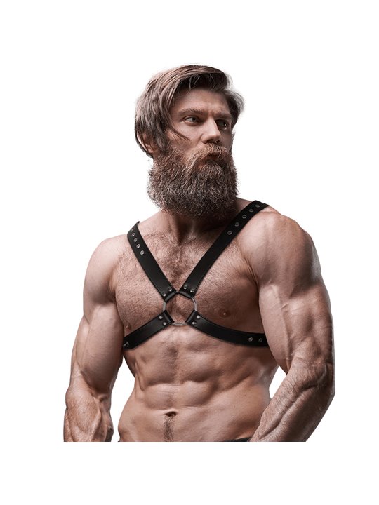 Fetish Submissive Attitude - Men'S Cross Chest Eco-Leather Harness