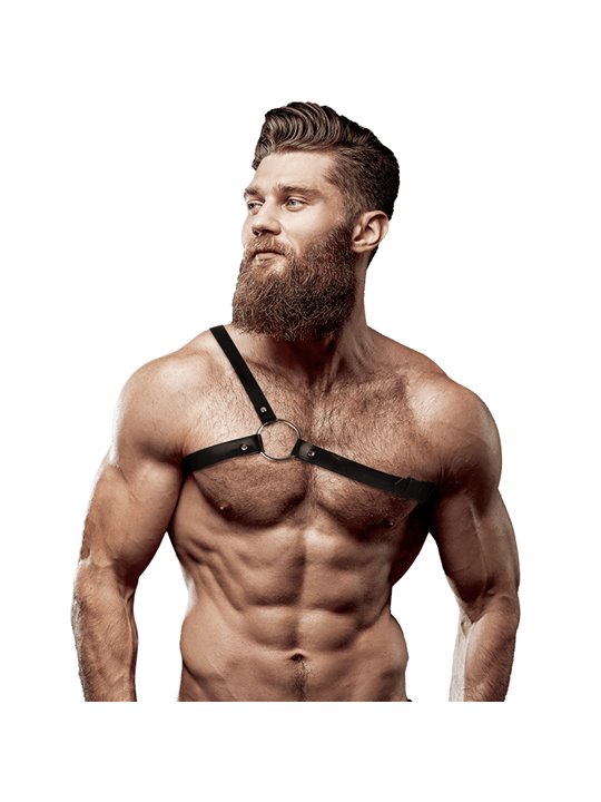 Fetish Submissive Attitude - Men'S Crossed Shoulder Eco Leather Harness