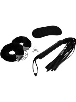 Intense Fetish  - Erotic Playset 1 With Handcuffs, Blind Mask And Flogger