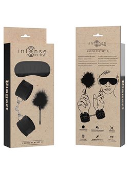 Intense Fetish  - Erotic Playset 2 with Handcuffs, Blind Mask and Tickler