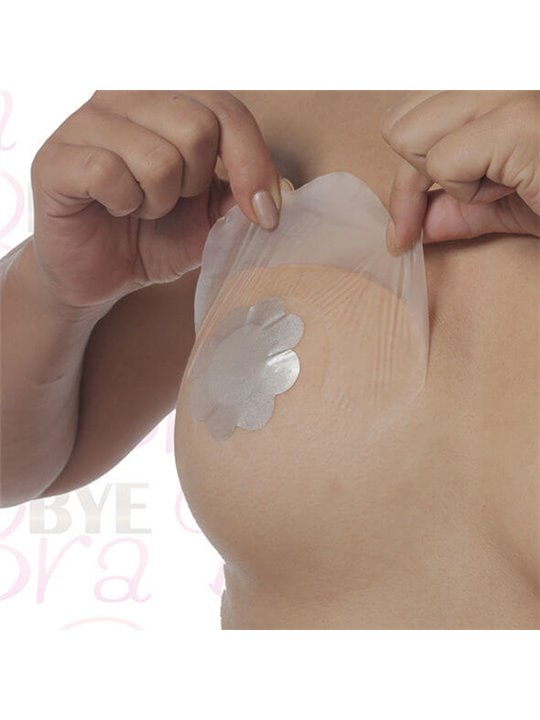Bye-Bra - Copricapezzoli Volumizzanti in Seta - Coppa F/H Beige
