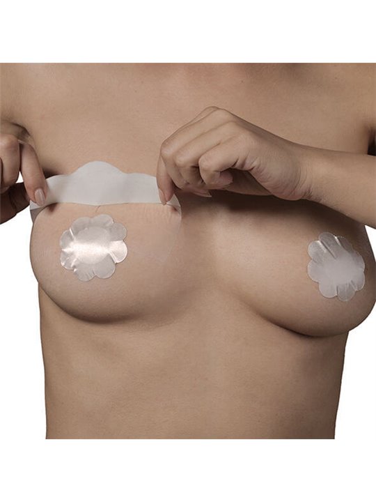 Bye-Bra - Copricapezzoli Volumizzanti in Seta - Coppa F/H Beige