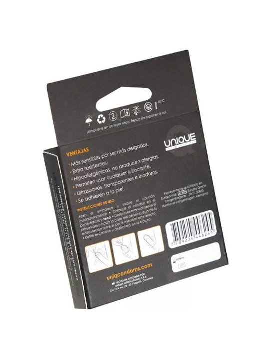 Uniq - Classic Latex Free Condoms 3 Units