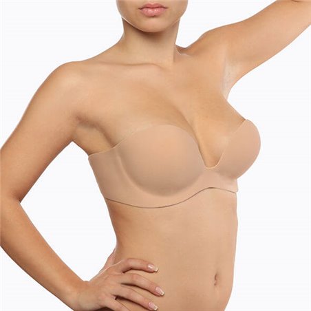 Bye-Bra Gala - Reggiseno Push-Up a Balconcino Adesivo e Riutilizzabile - Coppa a Beige