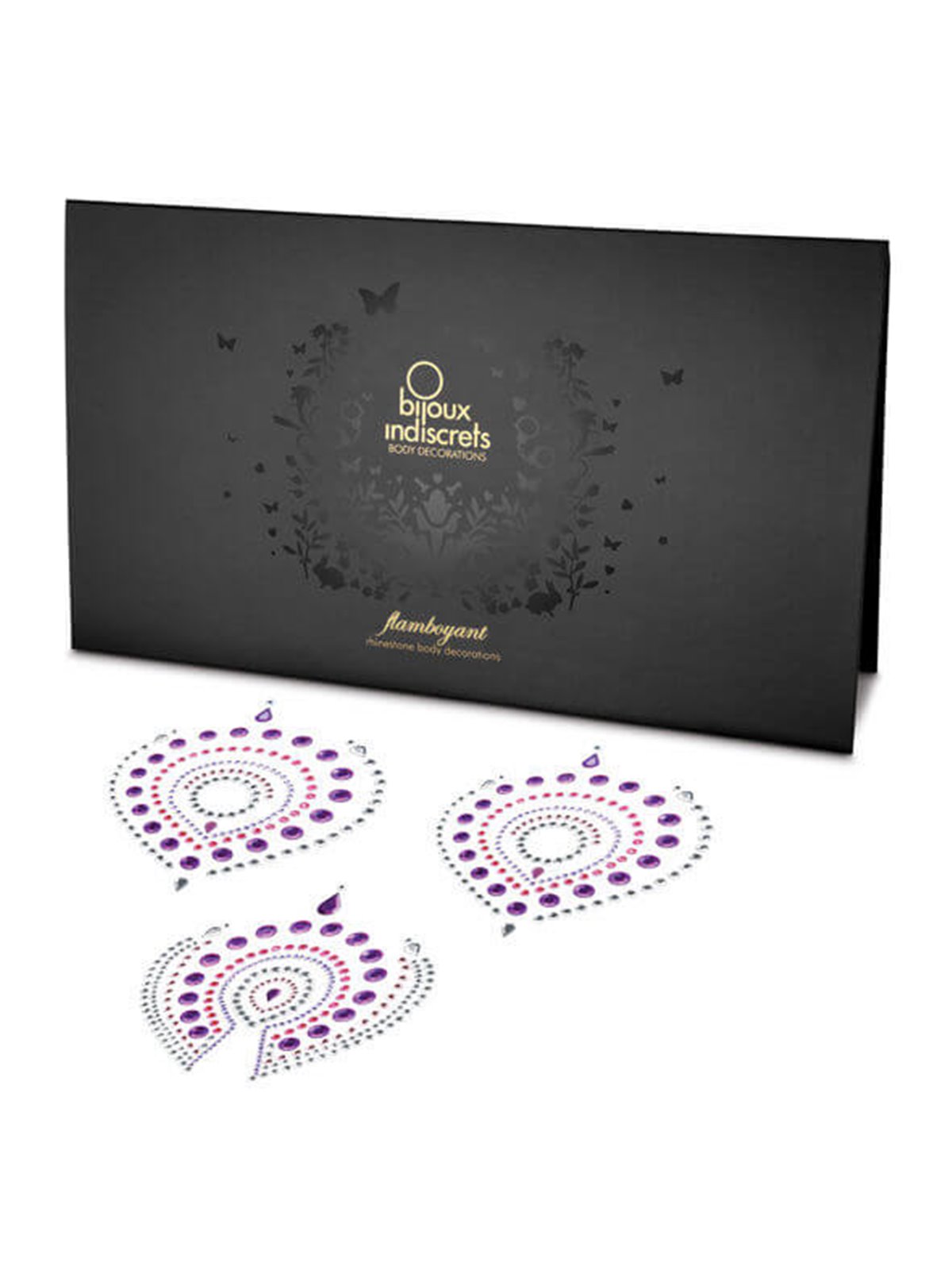 Bijoux Indiscrets Flamboyant - Gioielli Adesivi per il Corpo Viola/Rosa