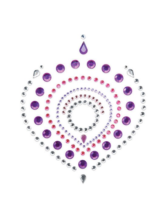 Bijoux Indiscrets Flamboyant - Gioielli Adesivi per il Corpo Viola/Rosa