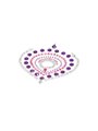 Bijoux Indiscrets Flamboyant - Gioielli Adesivi per il Corpo Viola/Rosa