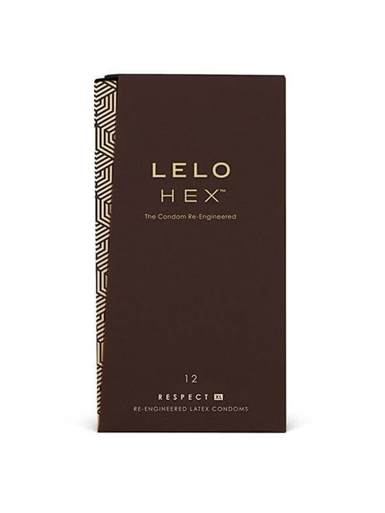 Lelo Hex Respect XL - Preservativi in Lattice Naturale Pacco da 12