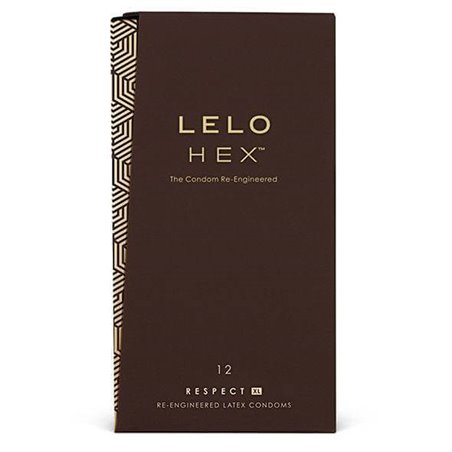 Lelo Hex Respect XL - Preservativi in Lattice Naturale Pacco da 12