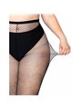 Leg Avenue - Collant a Rete Taglia Plus Nero