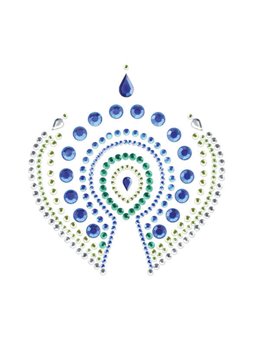 Bijoux Indiscrets Flamboyant - Gioielli Adesivi per il Corpo Blu/Verde