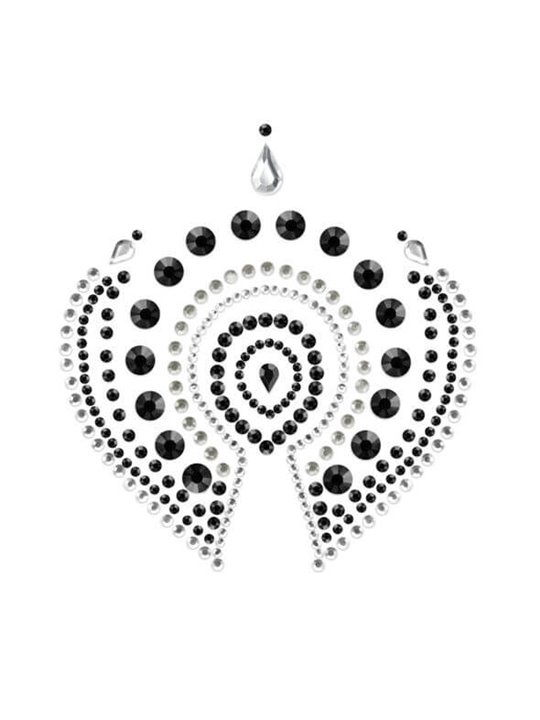 Bijoux Indiscrets Flamboyant - Gioielli Adesivi per il Corpo Nero/Argento