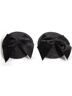 Bijoux Indiscrets Burlesque Pasties Bow - Copricapezzoli Lucidi con Fiocco