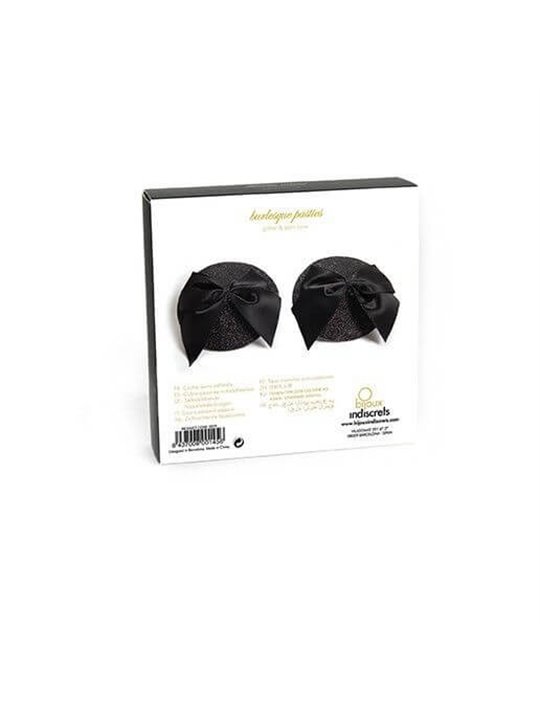 Bijoux Indiscrets Burlesque Pasties Bow - Copricapezzoli Lucidi con Fiocco