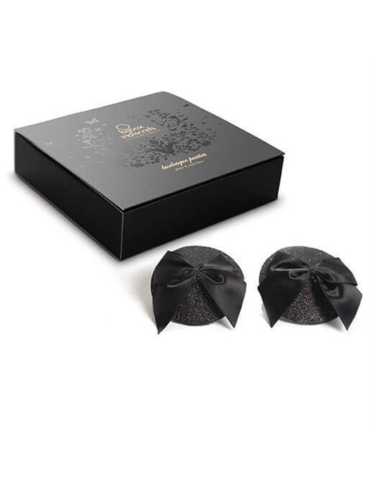 Bijoux Indiscrets Burlesque Pasties Bow - Copricapezzoli Lucidi con Fiocco