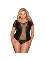 Subblime Queen Plus Fetish Short Sleeve Teddy