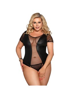 Subblime Queen Plus Fetish Short Sleeve Teddy
