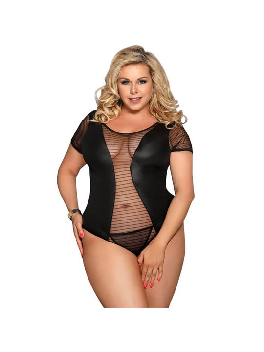 Subblime Queen Plus Fetish Short Sleeve Teddy