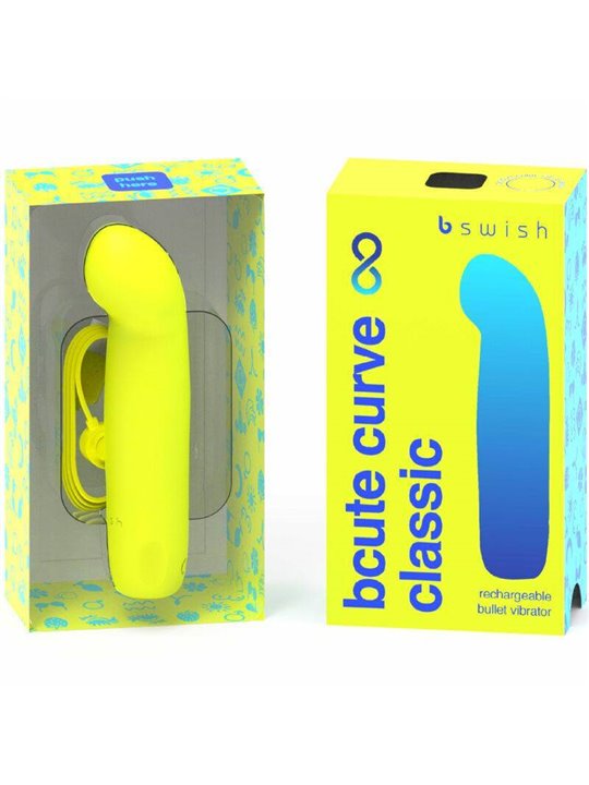 B Swish Bcute Curve Infinite Classic - Vibratore in Silicone Giallo
