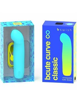 B Swish - Bcute Curve Infinite Classic Rechargeable Vibrator Blue Silicone