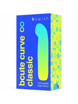 B Swish - Bcute Curve Infinite Classic Rechargeable Vibrator Blue Silicone