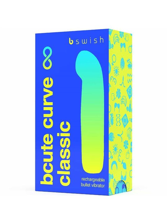 B Swish - Bcute Curve Infinite Classic Rechargeable Vibrator Blue Silicone