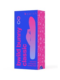 B Swish Bwild Bunny ∞ Classic - Vibratore Rabbit in Silicone Blu