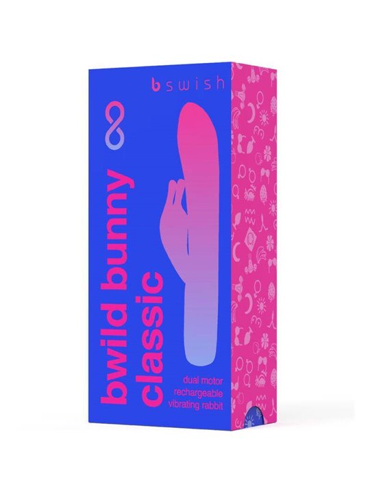 B Swish Bwild Bunny ∞ Classic - Vibratore Rabbit in Silicone Blu
