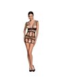 Passion - Woman Bs089 Bodystocking Black One Size