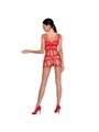 Passion Woman Bs089 Red Bodystocking One Size