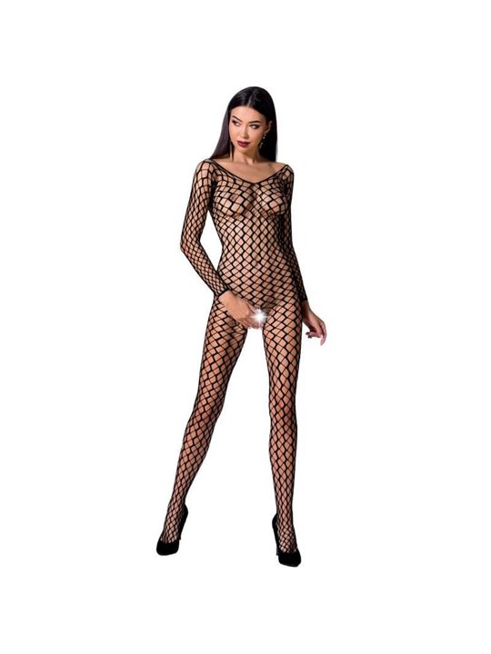 Passion - Woman Bs068 Bodystocking Black One Size