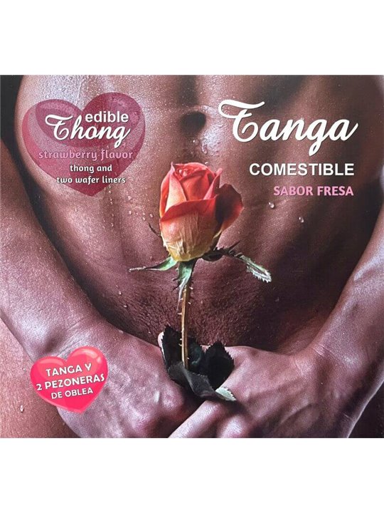 Hotflowers - Men'S Thong+ 2 Strawberry Wafer Nipple /Es/Pt/En/Fr/It/
