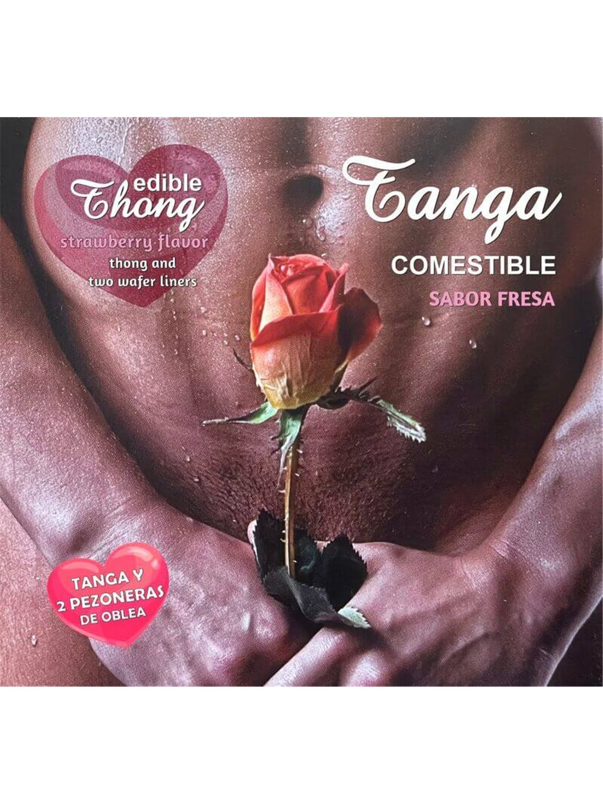 Hotflowers - Men'S Thong+ 2 Strawberry Wafer Nipple /Es/Pt/En/Fr/It/
