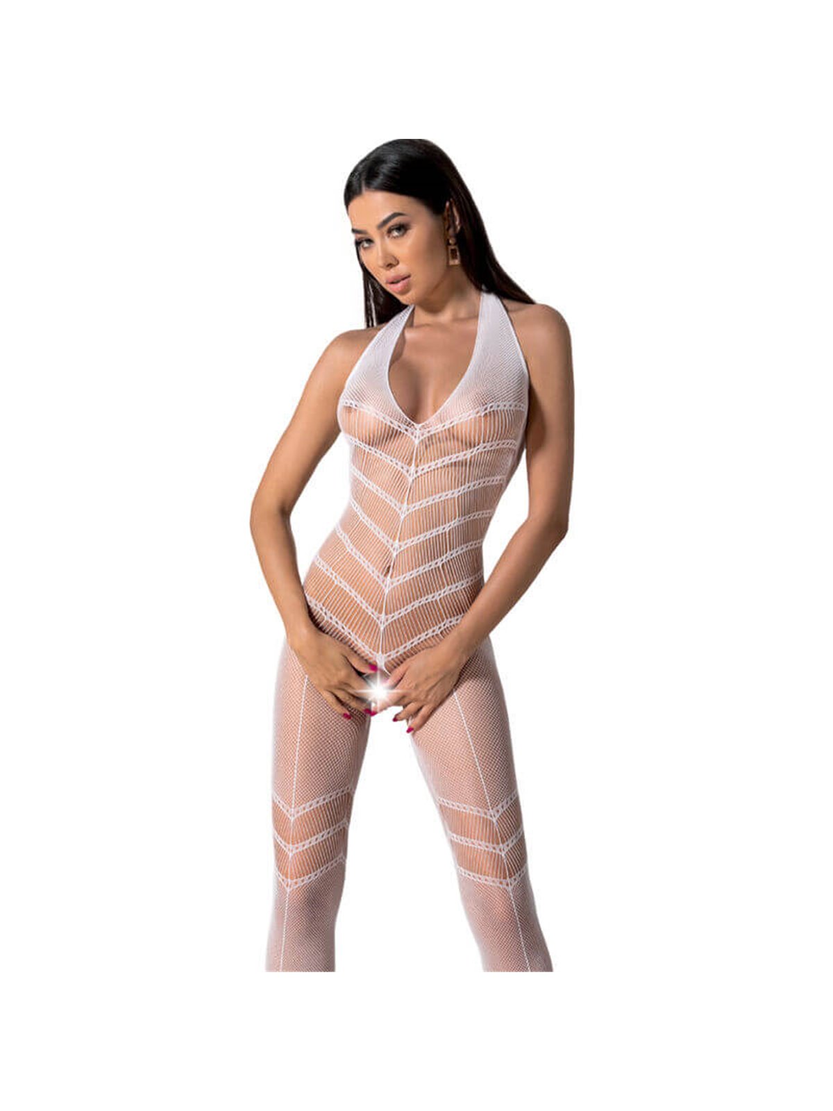 Passion - Bs100 White Bodystocking One Size