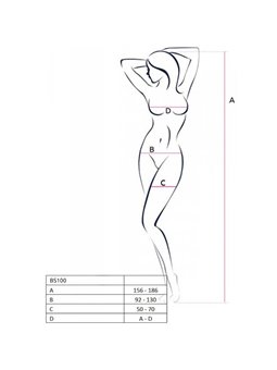 Passion - Bs100 White Bodystocking One Size