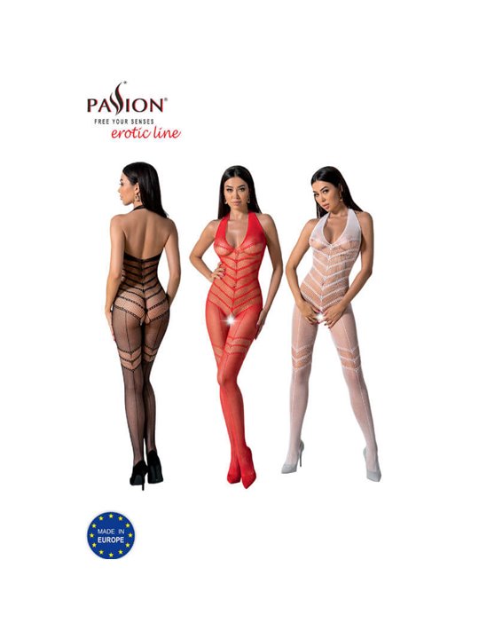 Passion - Bs100 White Bodystocking One Size