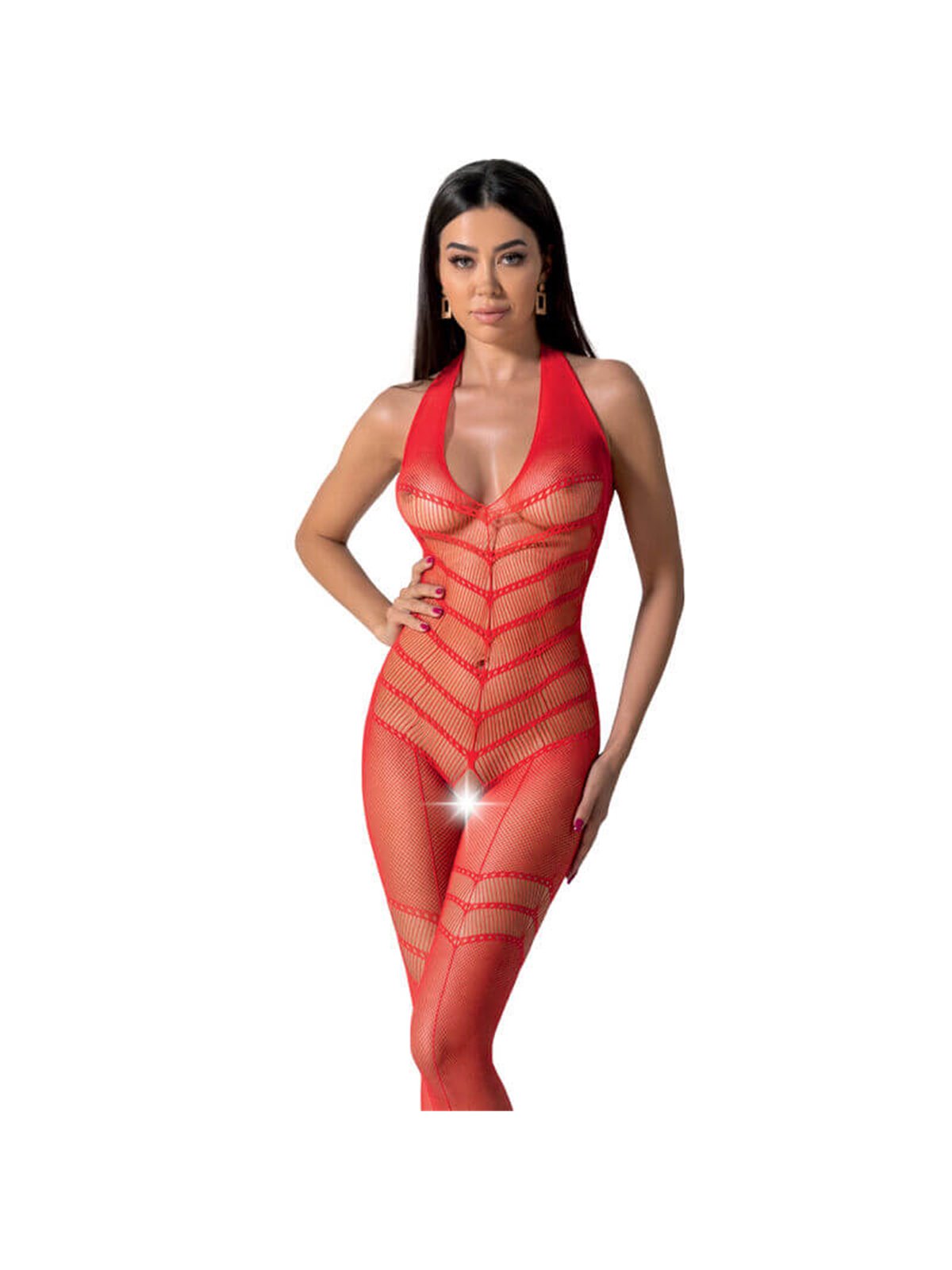 Passion - Bs100 Bodystocking Red One Size