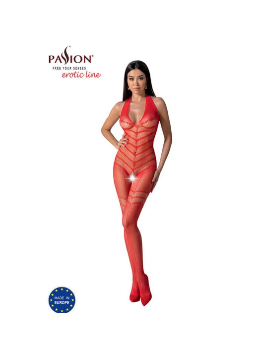 Passion - Bs100 Bodystocking Red One Size