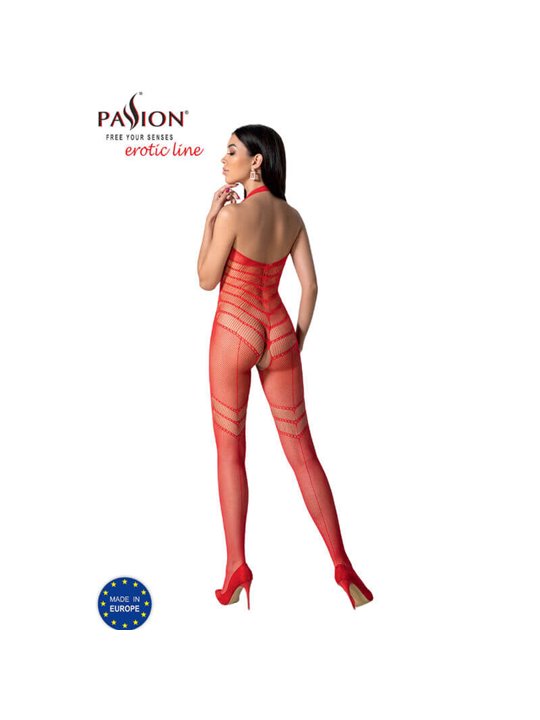 Passion - Bs100 Bodystocking Red One Size