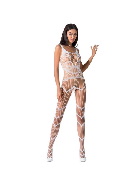 Passion Woman Bs058 White Bodystocking One Size