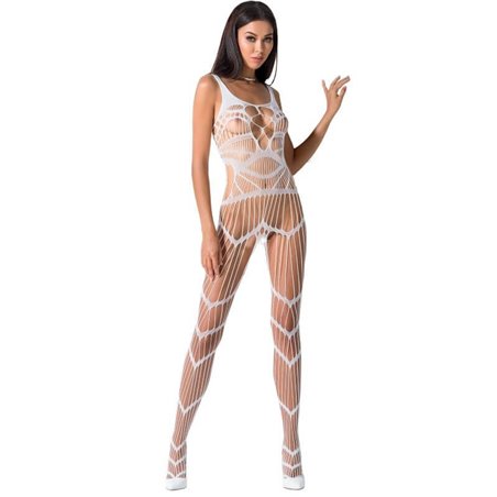 Passion Woman Bs058 White Bodystocking One Size