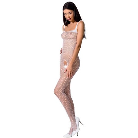 Passion - Woman Bs071 White Bodystocking One Size