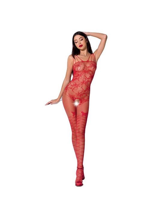 Passion - Woman Bs076 Bodystocking One Size Red