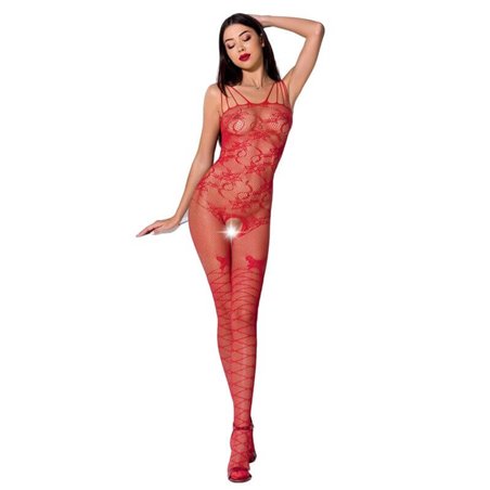 Passion - Woman Bs076 Bodystocking One Size Red