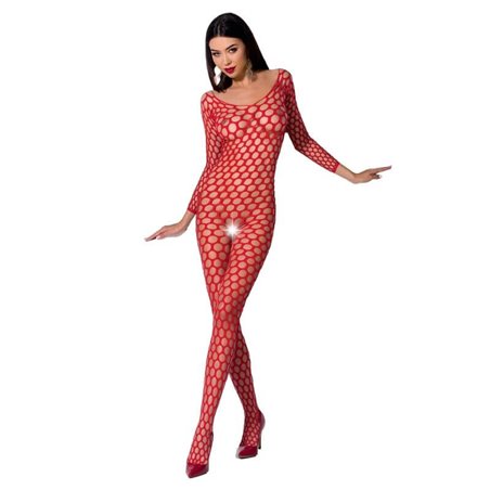 Passion Woman Bs077 Bodystocking One Size Red