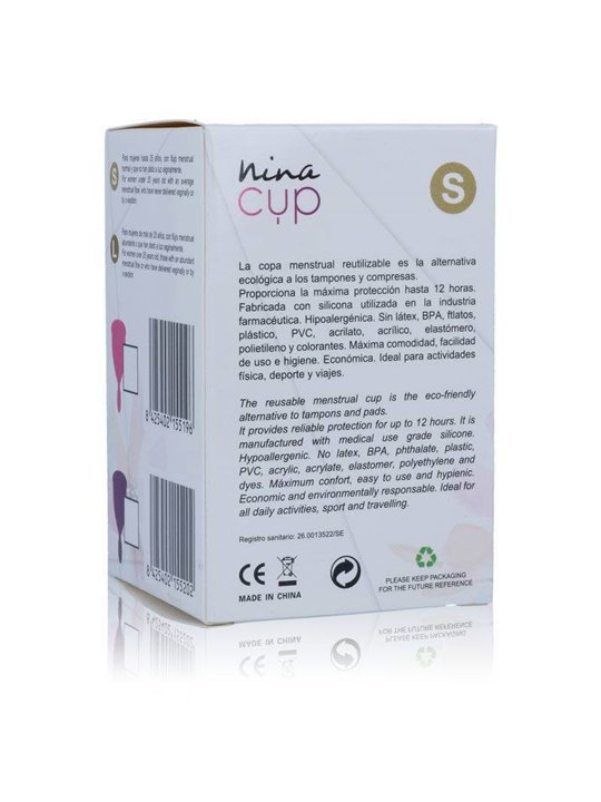 Nina Cup Menstrual Cup Size Pink S